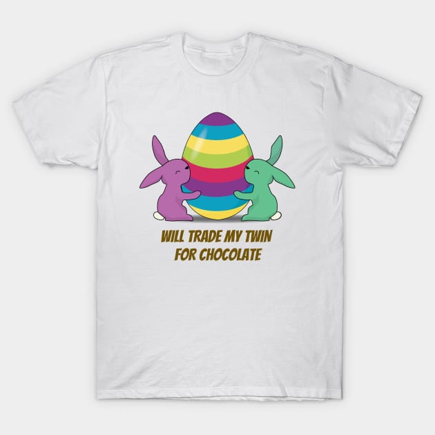 Will Trade My Twin For Chocolate T-Shirt by Zennic Designs